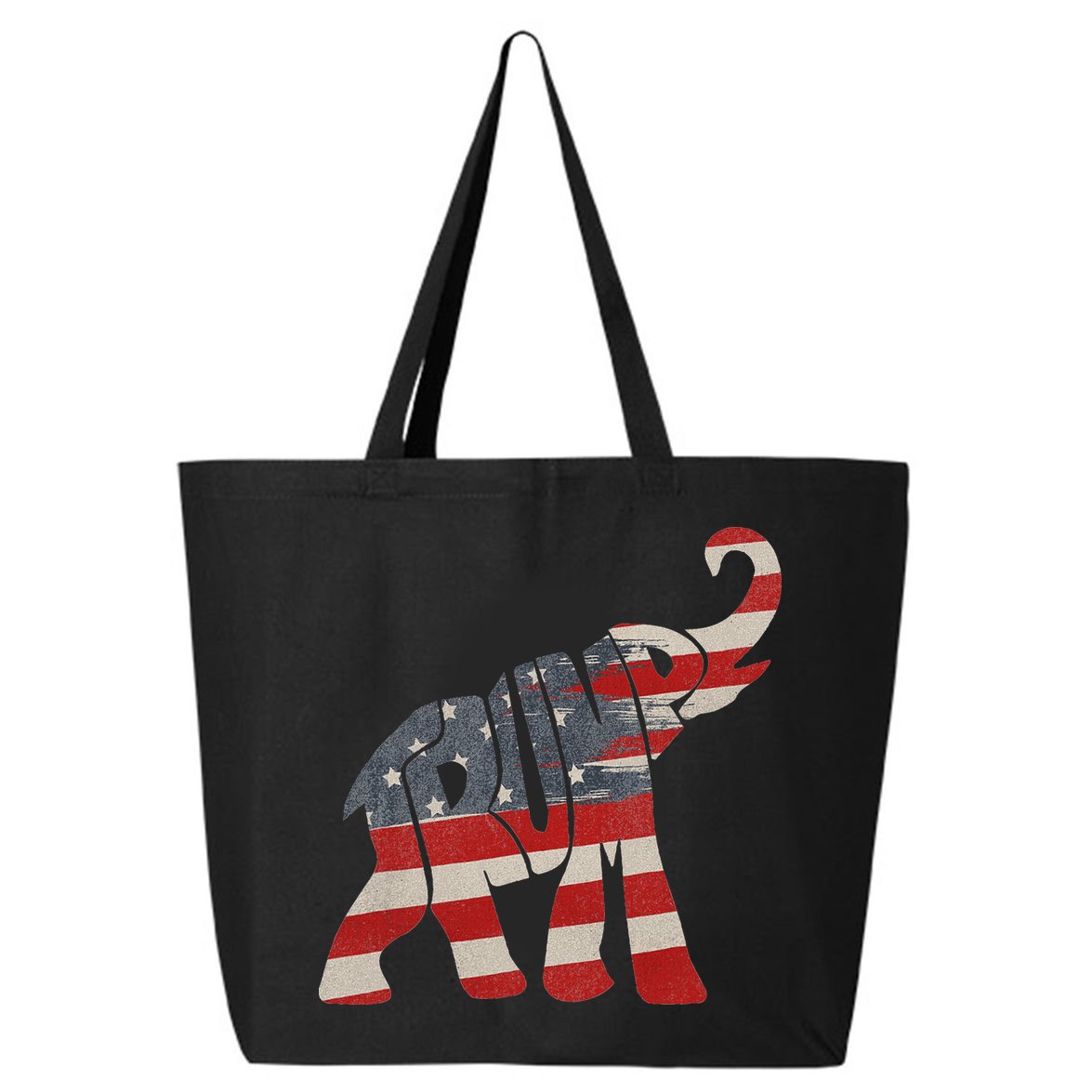 Donald Trump Vintage Republican Elephant USA Flag 25L Jumbo Tote