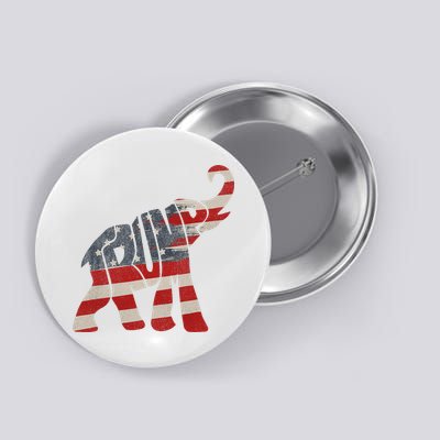 Donald Trump Vintage Republican Elephant USA Flag Button