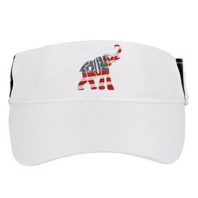 Donald Trump Vintage Republican Elephant USA Flag Adult Drive Performance Visor