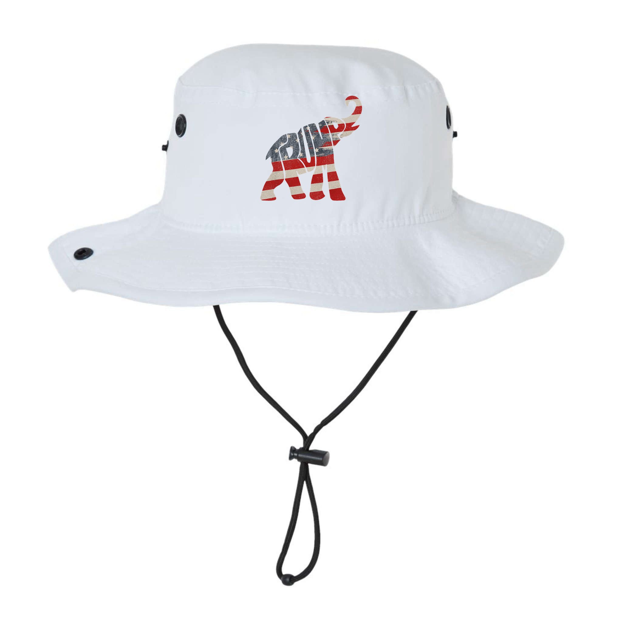 Donald Trump Vintage Republican Elephant USA Flag Bucket Hat