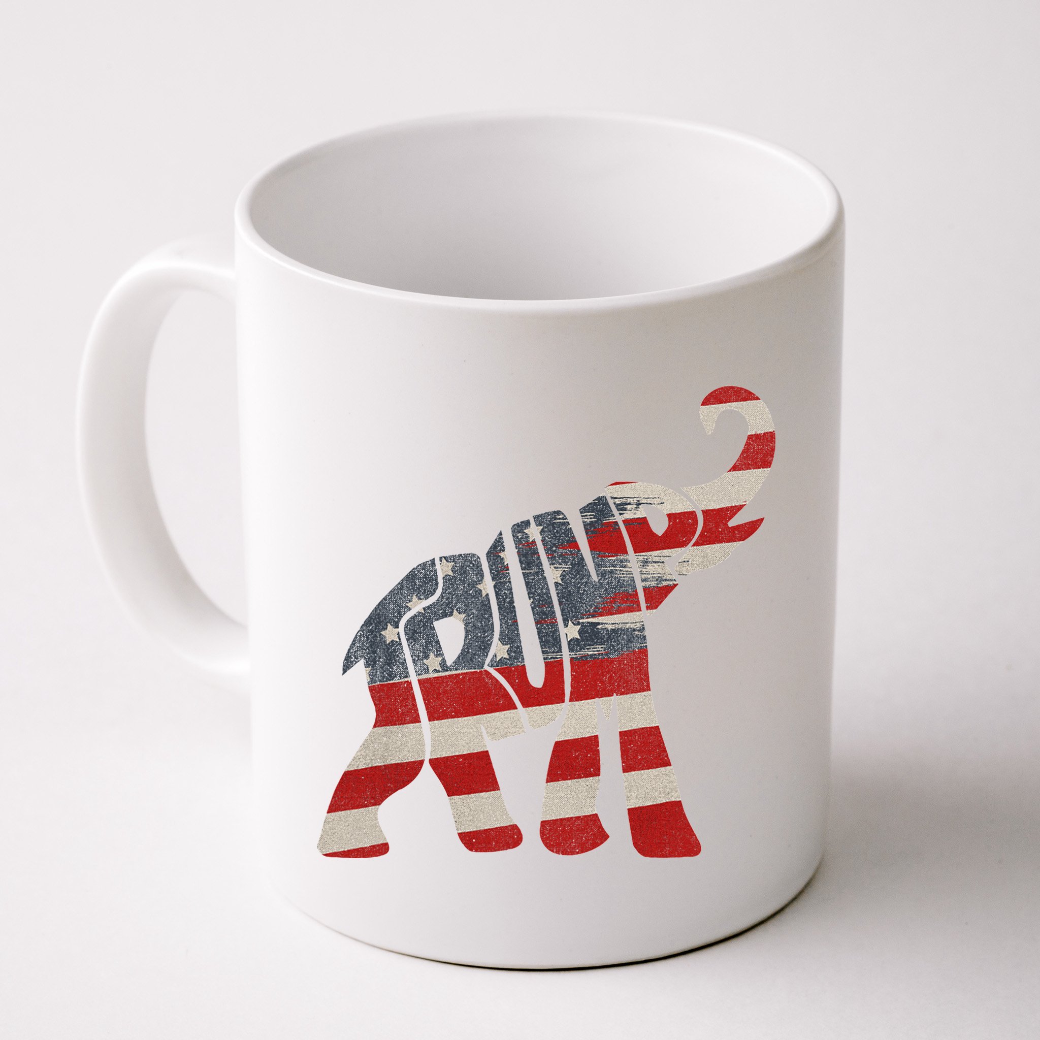 Donald Trump Vintage Republican Elephant USA Flag Mug