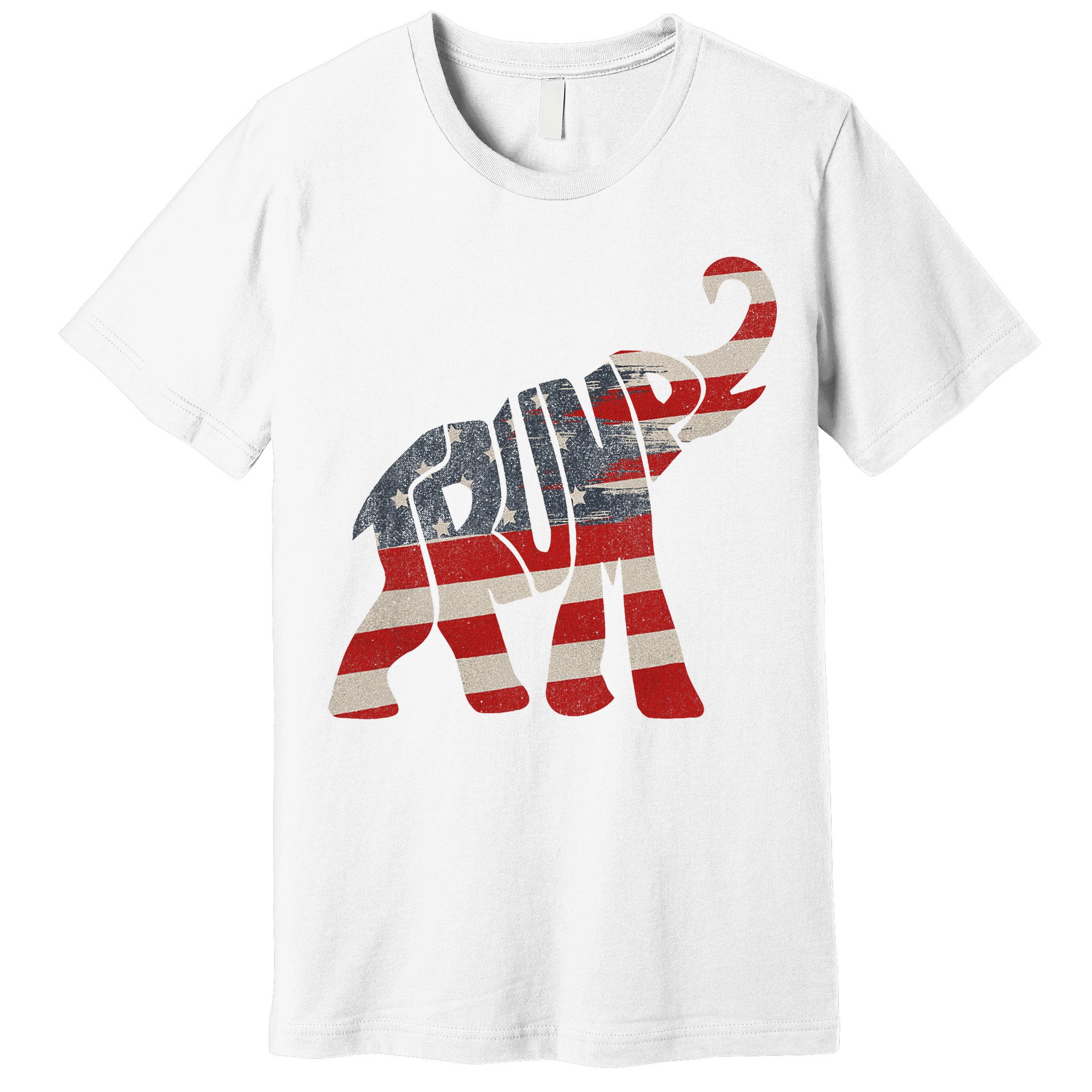 Donald Trump Vintage Republican Elephant USA Flag Premium T-Shirt