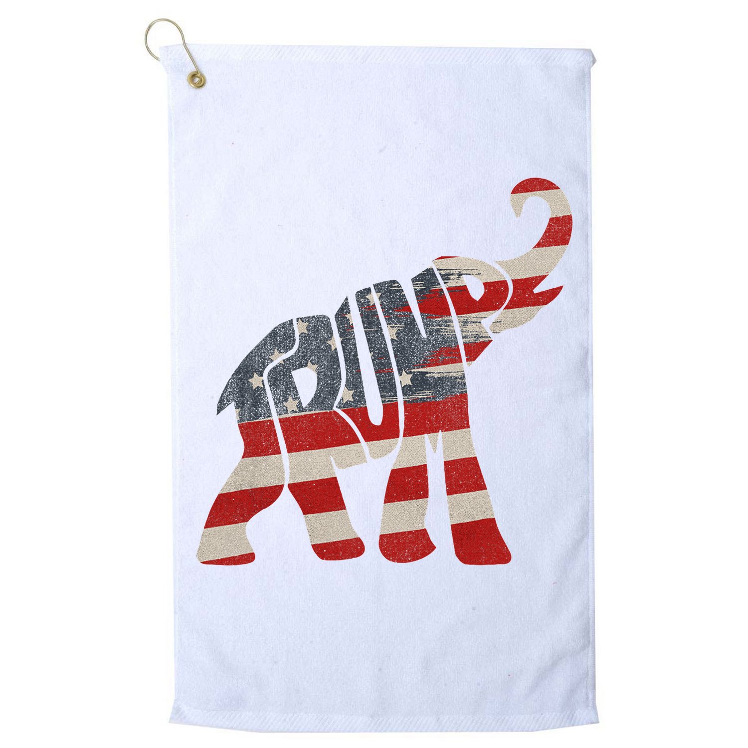 Donald Trump Vintage Republican Elephant USA Flag Golf Towel