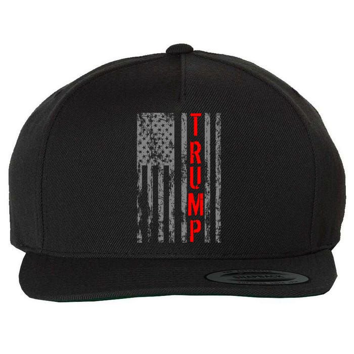 Donald Trump Vintage Usa Flag Wool Snapback Cap