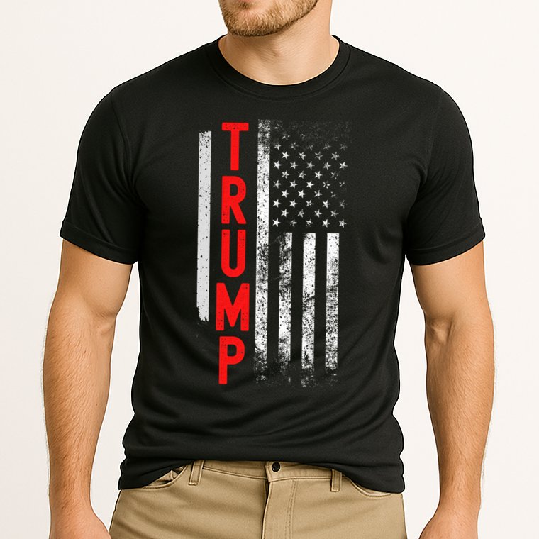 Donald Trump Vintage USA Flag 2024 Cooling Performance Crew T-Shirt