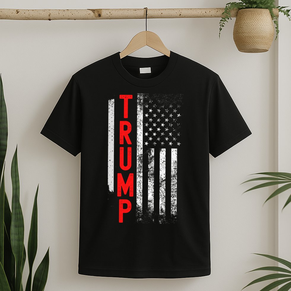 Donald Trump Vintage USA Flag 2024 T-Shirt