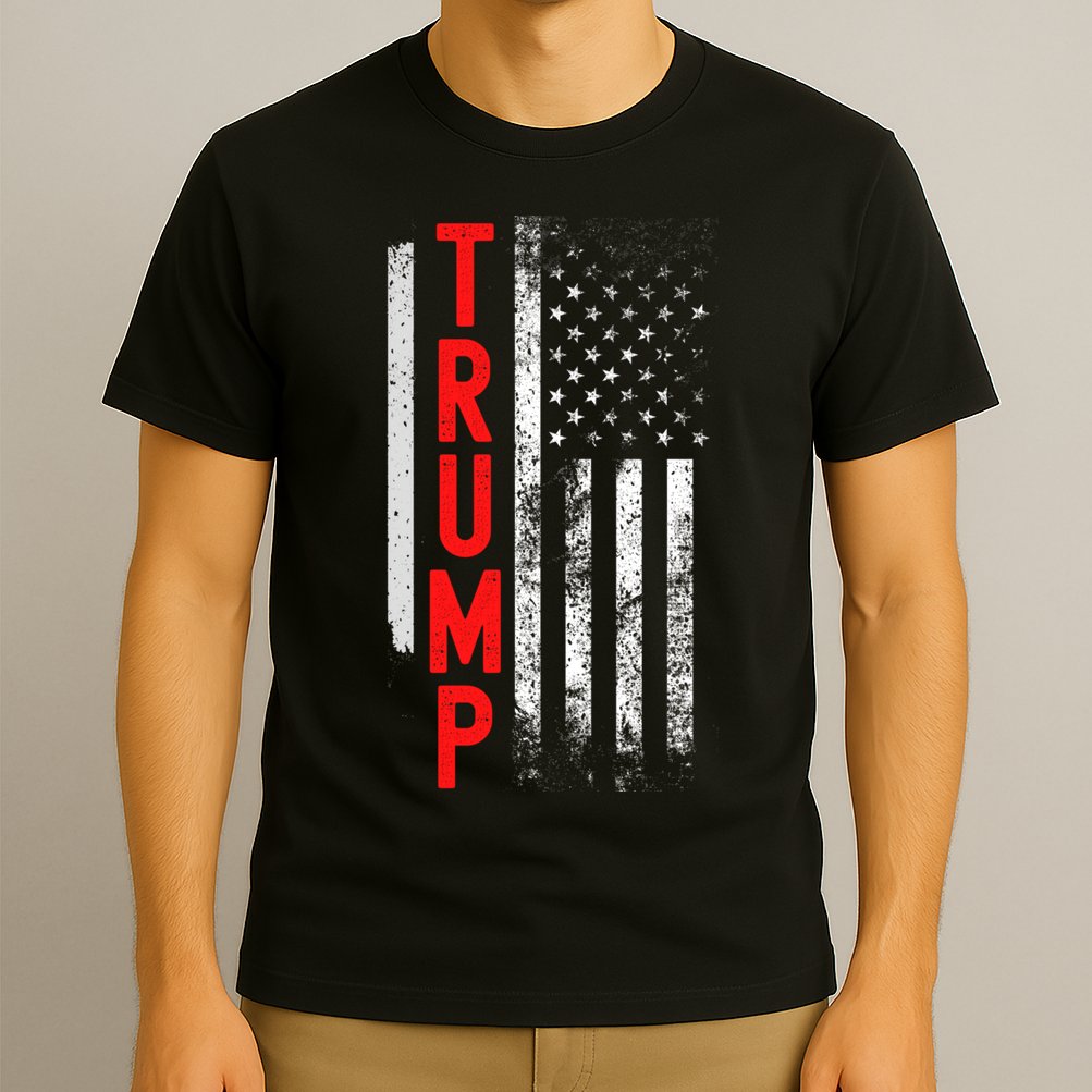 Donald Trump Vintage USA Flag 2024 T-Shirt
