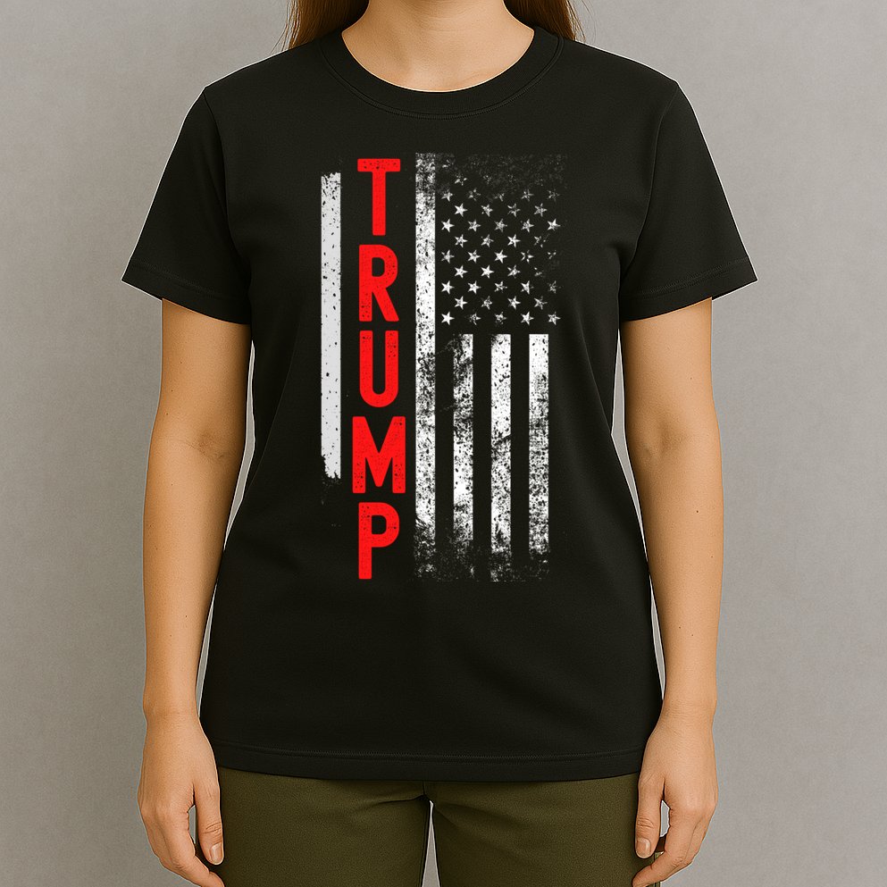 Donald Trump Vintage USA Flag 2024 T-Shirt