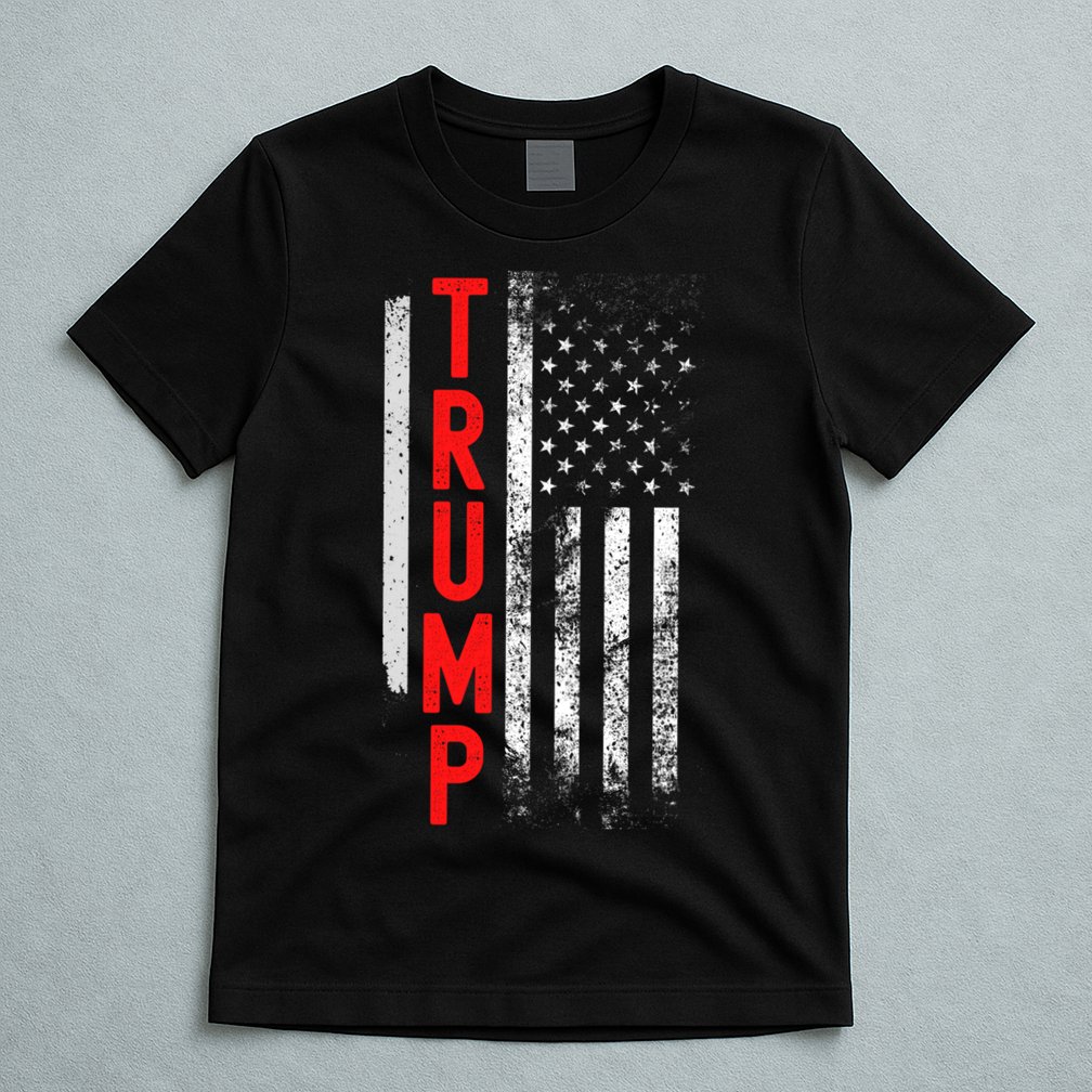 Donald Trump Vintage USA Flag 2024 T-Shirt