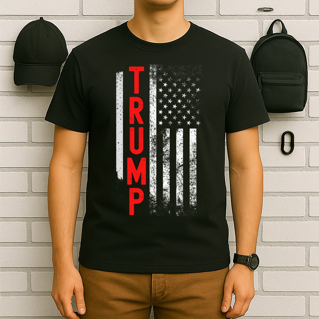 Donald Trump Vintage USA Flag 2024 T-Shirt