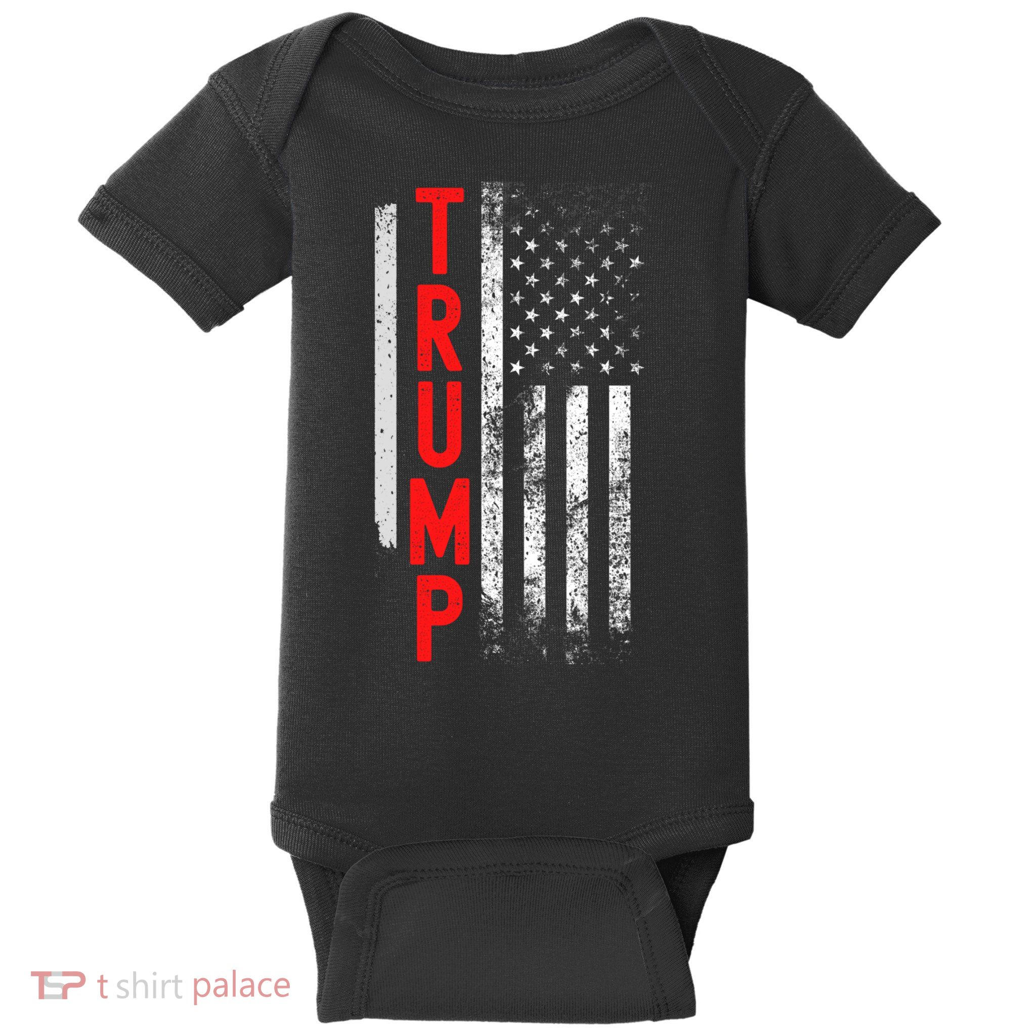 Donald Trump Vintage USA Flag 2024 Baby Bodysuit