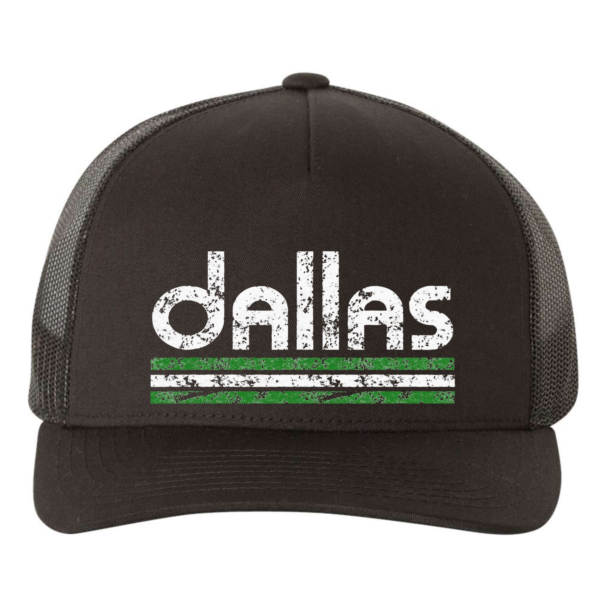 Dallas Texas Vintage Weathered Throwback Yupoong Adult 5-Panel Trucker Hat