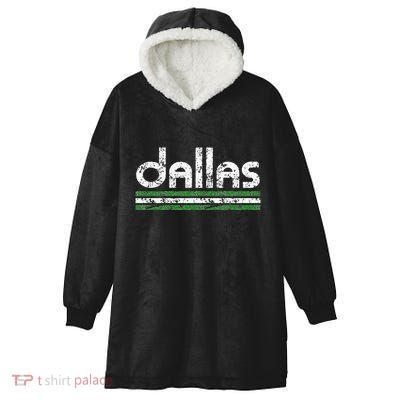 Dallas Texas Vintage Weathered Throwback Hooded Wearable Blanket