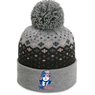 Donald Trump Vintage Patriotic Merica The Baniff Cuffed Pom Beanie