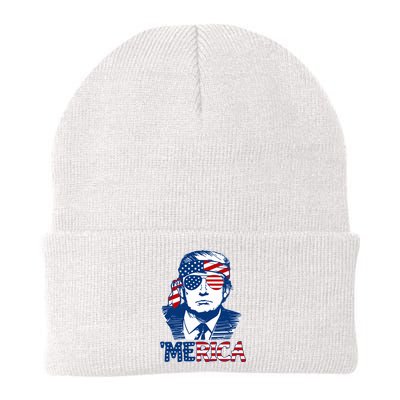 Donald Trump Vintage Patriotic Merica Knit Cap Winter Beanie