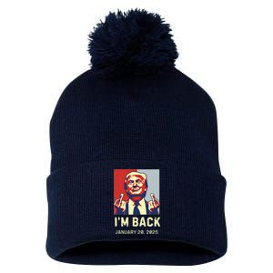 Donald Trump Won Inauguration Election 2024 Pom Pom 12in Knit Beanie