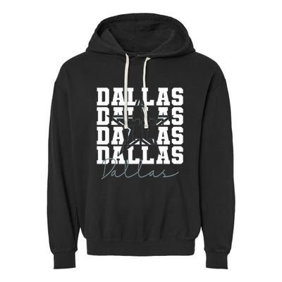 Dallas TX Vintage Sports Navy Garment-Dyed Fleece Hoodie