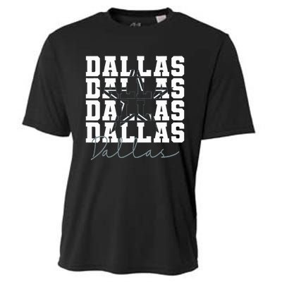 Dallas TX Vintage Sports Navy Cooling Performance Crew T-Shirt