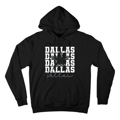 Dallas TX Vintage Sports Navy Hoodie