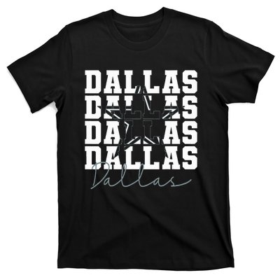 Dallas TX Vintage Sports Navy T-Shirt