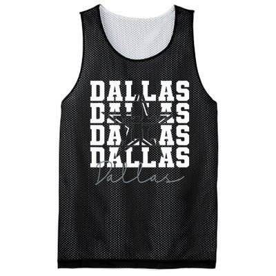 Dallas TX Vintage Sports Navy Mesh Reversible Basketball Jersey Tank