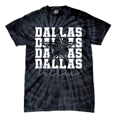 Dallas TX Vintage Sports Navy Tie-Dye T-Shirt