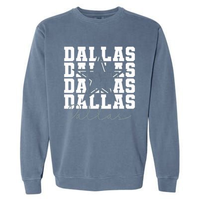 Dallas TX Vintage Sports Navy Garment-Dyed Sweatshirt