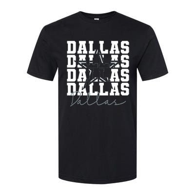 Dallas TX Vintage Sports Navy Softstyle CVC T-Shirt