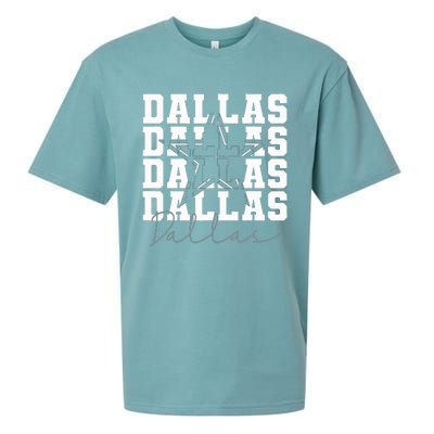 Dallas TX Vintage Sports Navy Sueded Cloud Jersey T-Shirt