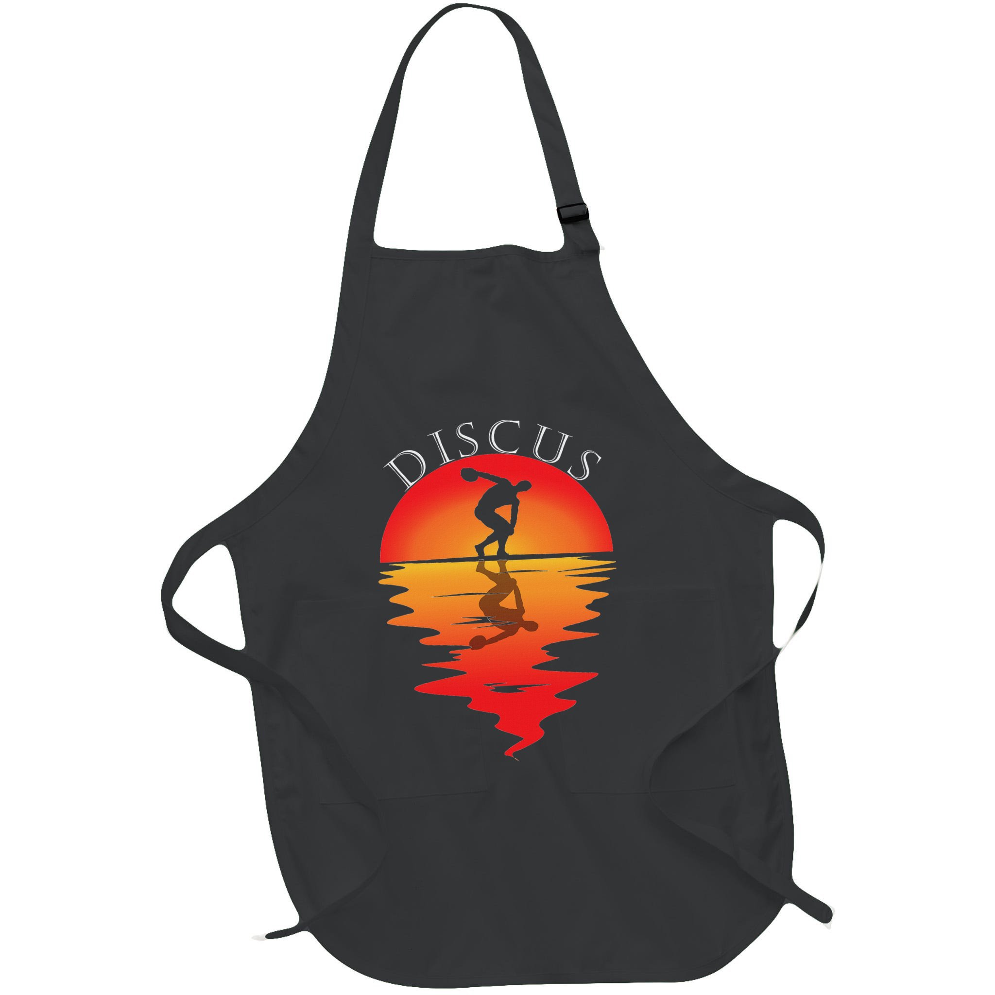 Discus Throw Vintage Sunset Discus Thrower Discus Athlete Apron