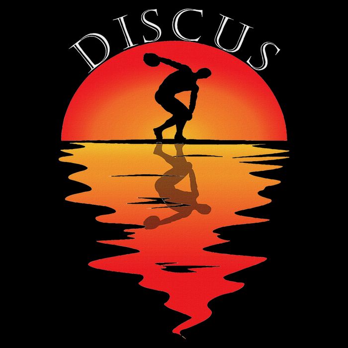 Discus Throw Vintage Sunset Discus Thrower Discus Athlete Apron