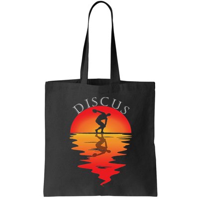 Discus Throw Vintage Sunset Discus Thrower Discus Athlete Bag