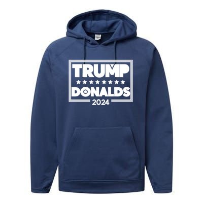 Donalds Trump Voter Clothing 2024 Election Gift Performance Fleece Hoodie