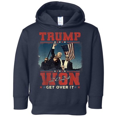 Donald Trump Wins Us Presidency Trump Won 2024 Presidential Election Toddler Hoodie