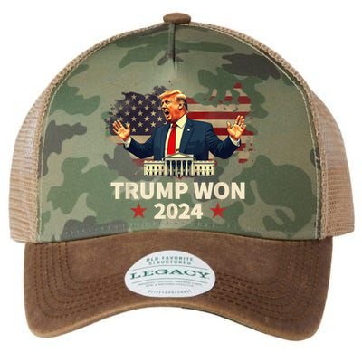 Donald Trump Wins Us Presidency Trump Won 2024 Presidential Election Legacy Tie Dye Trucker Hat