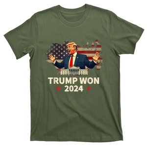 Donald Trump Wins Us Presidency Trump Won 2024 Presidential Election T-Shirt