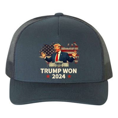 Donald Trump Wins Us Presidency Trump Won 2024 Presidential Election Yupoong Adult 5-Panel Trucker Hat