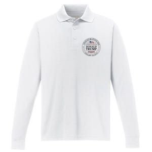 Donald Trump Won 2024 Inauguration Day January 2025 Performance Long Sleeve Polo