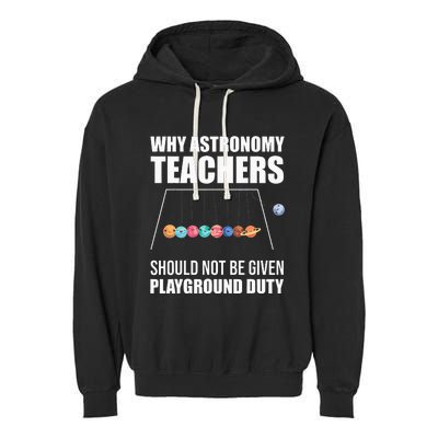 Discover the Wonders of Space with Astronomy Teachers Garment-Dyed Fleece Hoodie