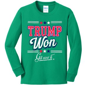 Donald Trump Wins Us Presidency Trump Won 2024 Usa President Kids Long Sleeve Shirt