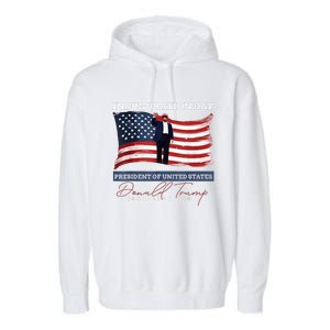 Donald Trump Wins Us Presidency Trump Won 2024 Usa President Garment-Dyed Fleece Hoodie