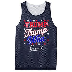 Donald Trump Won Get Over It 2024 Trump Won Election 2024 Mesh Reversible Basketball Jersey Tank