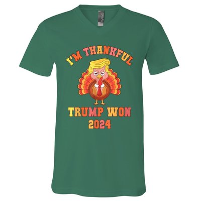 Donald Trump Wins Us Presidency Trump Won 2024 Usa President V-Neck T-Shirt