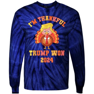 Donald Trump Wins Us Presidency Trump Won 2024 Usa President Tie-Dye Long Sleeve Shirt