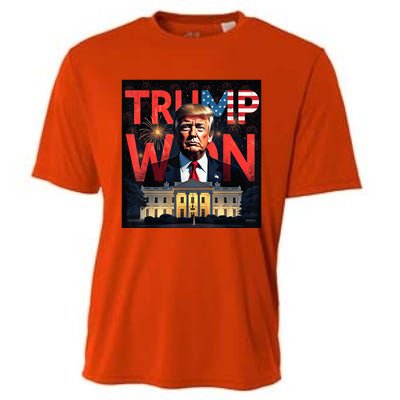 Donald Trump Wins Us Presidency Trump Won 2024 Usa President Cooling Performance Crew T-Shirt