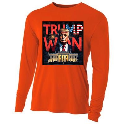 Donald Trump Wins Us Presidency Trump Won 2024 Usa President Cooling Performance Long Sleeve Crew