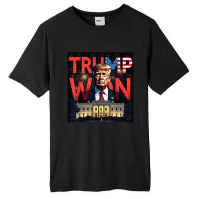 Donald Trump Wins Us Presidency Trump Won 2024 Usa President Tall Fusion ChromaSoft Performance T-Shirt