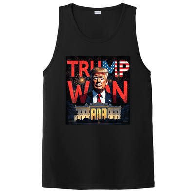 Donald Trump Wins Us Presidency Trump Won 2024 Usa President PosiCharge Competitor Tank