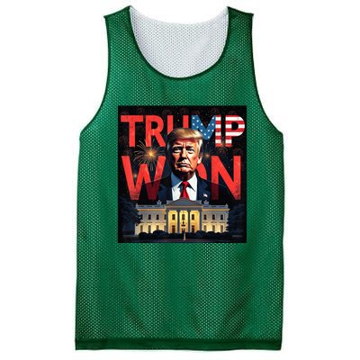 Donald Trump Wins Us Presidency Trump Won 2024 Usa President Mesh Reversible Basketball Jersey Tank