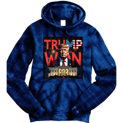 Donald Trump Wins Us Presidency Trump Won 2024 Usa President Tie Dye Hoodie